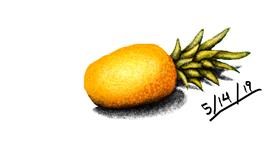 Drawing of Pineapple by I am Period