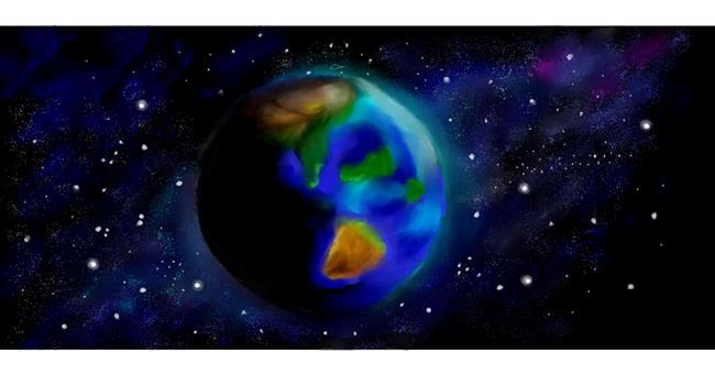 Drawing of Earth by Oli