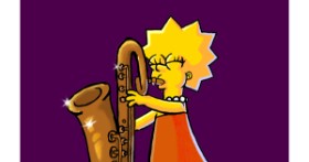 Drawing of Lisa Simpson by Sofie