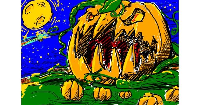 Drawing of Pumpkin by Shon