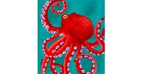 Drawing of Octopus by GreyhoundMama