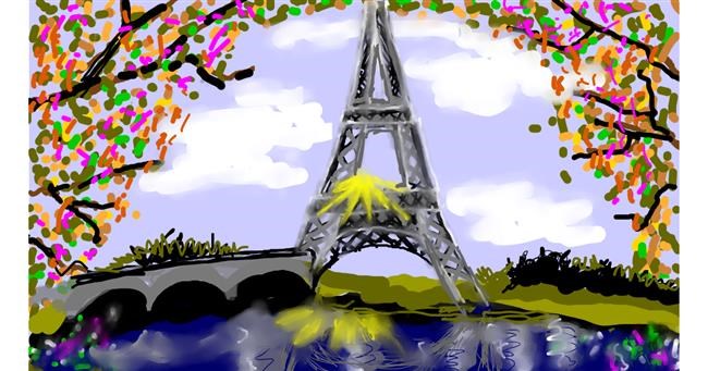 Drawing of Eiffel Tower by SAM AKA MARGARET 🙄