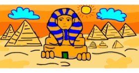 Drawing of Sphinx by DoodleManiac