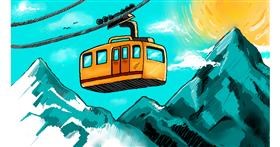 Drawing of Cable car by Хранительница