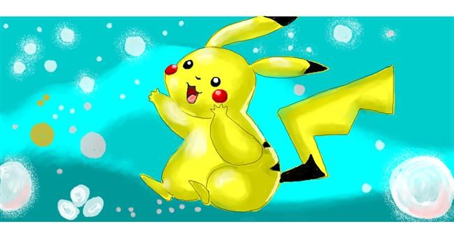 Drawing of Pikachu by Debidolittle