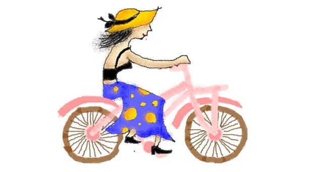 Drawing of Bicycle by Stephanie