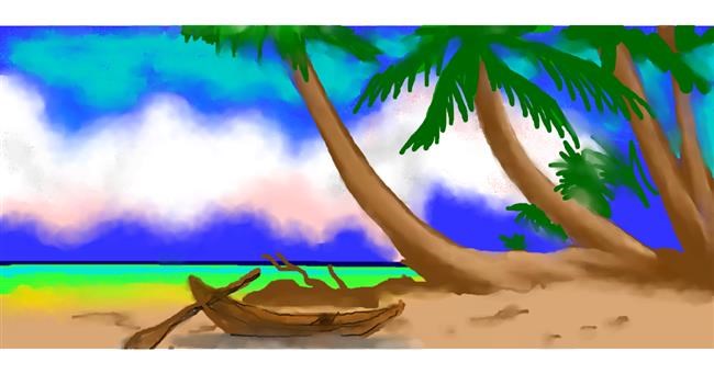 Drawing of Island by Debidolittle