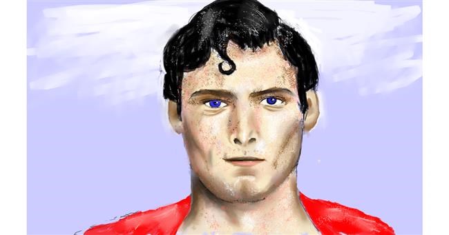 Drawing of Superman by tRay