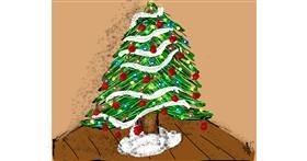 Drawing of Christmas tree by Nonuvyrbiznis 