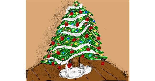 Drawing of Christmas tree by Nonuvyrbiznis 