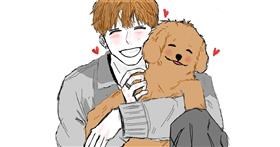 Drawing of Poodle by Ryōmen