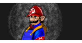 Drawing of Super Mario by Çhåching
