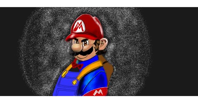 Drawing of Super Mario by Chaching