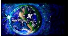 Drawing of Earth by Suzie