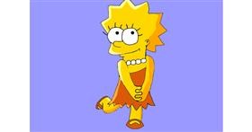 Drawing of Lisa Simpson by JustMe