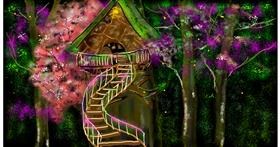 Drawing of Treehouse by Eclat de Lune