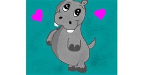 Drawing of Hippo by Keneisha