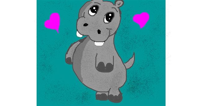 Drawing of Hippo by Keneisha