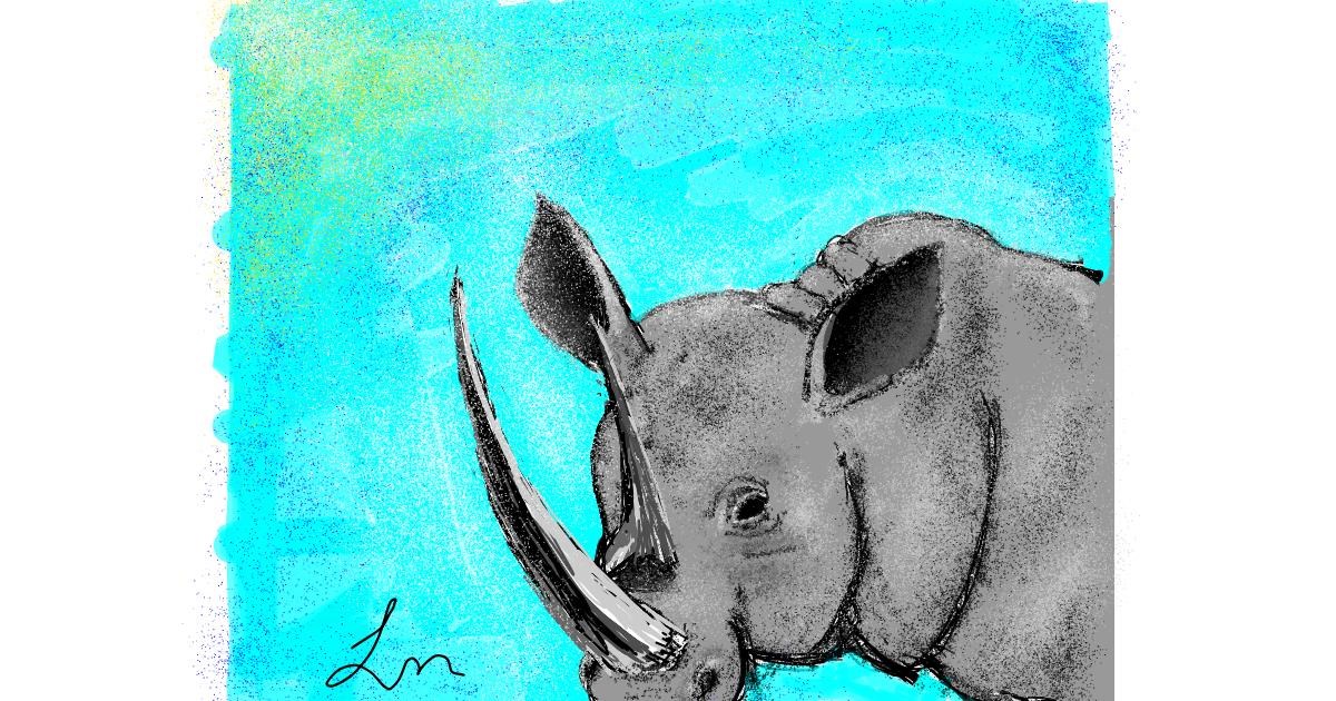 Drawing of Rhino by Nonuvyrbiznis 