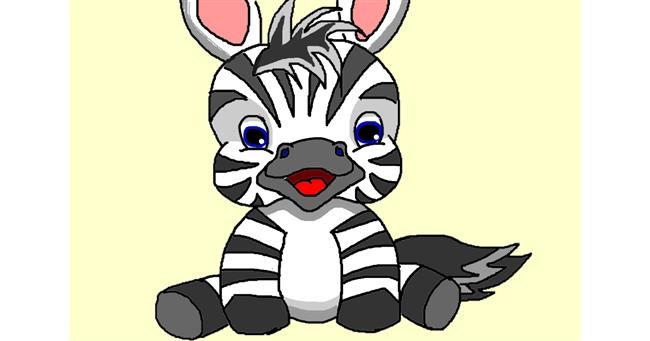 Drawing of Zebra by InessA