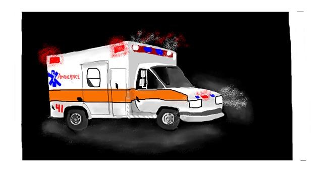 Drawing of Ambulance by DebbyLee