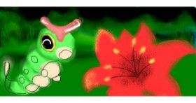 Drawing of Caterpillar by Анечка