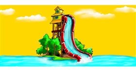 Drawing of Waterslide by Annie