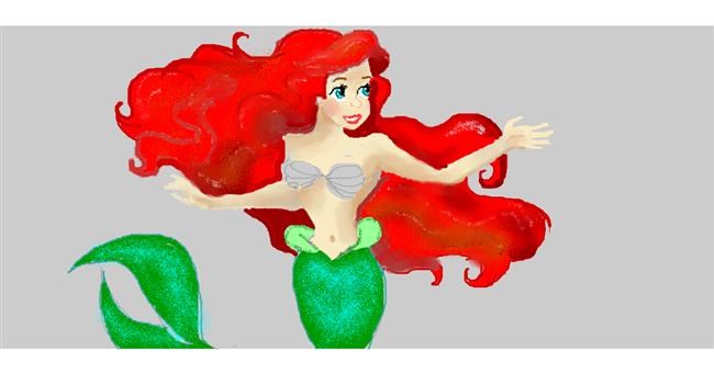 Drawing of Mermaid by DebbyLee