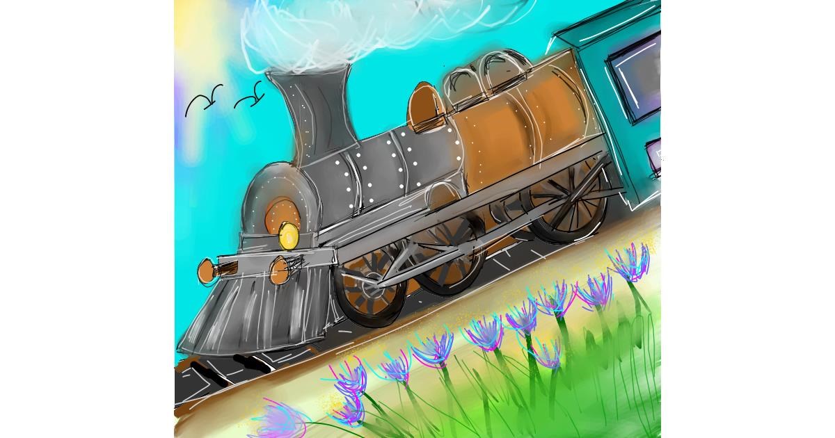 Drawing of Train by Zeemal