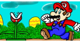 Drawing of Super Mario by masyashka