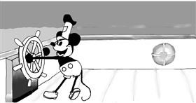 Drawing of Mickey Mouse by leonardo de vinci