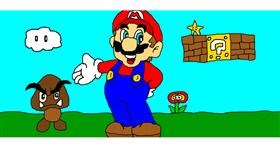 Drawing of Super Mario by Unknown