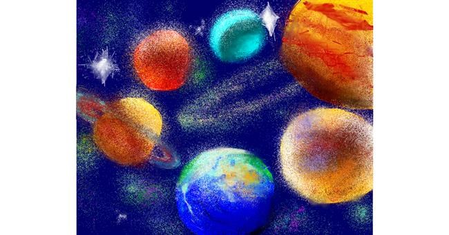 Drawing of Planet by Yasi