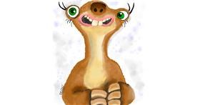 Drawing of Sloth by GreyhoundMama