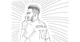 Drawing of Neymar by Ep