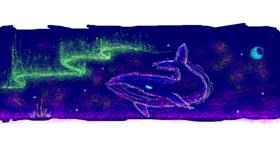 Drawing of Whale by 7y3e1l1l0o§