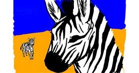Drawing of Zebra by Peppa