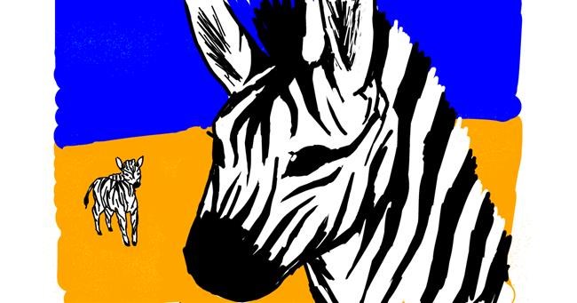 Drawing of Zebra by Peppa