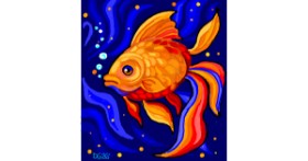 Drawing of Goldfish by GreyhoundMama