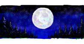 Drawing of Moon by Flummoxed