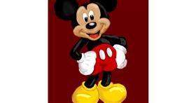 Drawing of Mickey Mouse by KayXXXlee