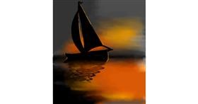 Drawing of Sailboat by eVyE,✌️
