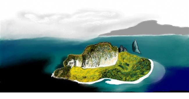 Drawing of Island by Chaching