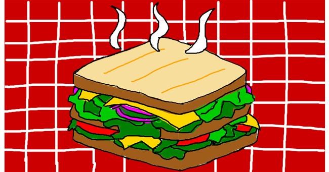 Drawing of Sandwich by Anonymous