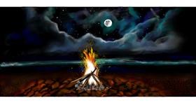 Drawing of Campfire by Chaching