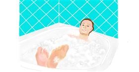 Drawing of Bathtub by GJP