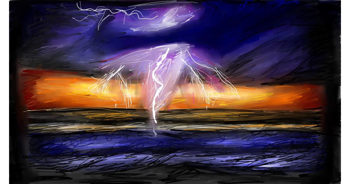 Drawing of Lightning by Soaring Sunshine