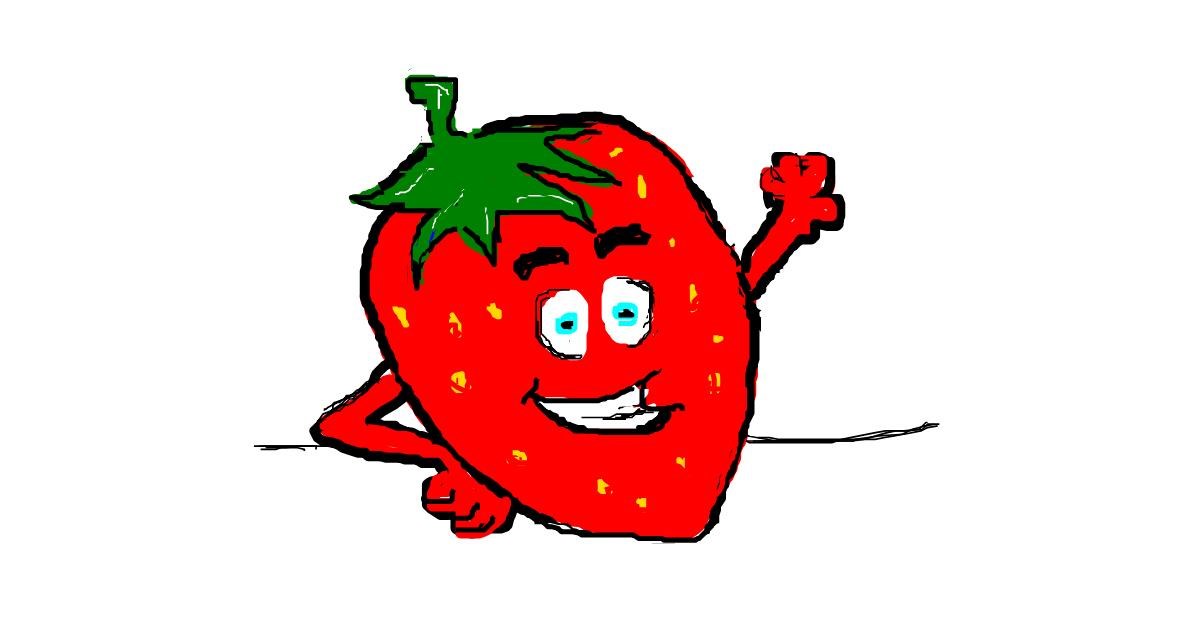 Drawing of Strawberry by bella