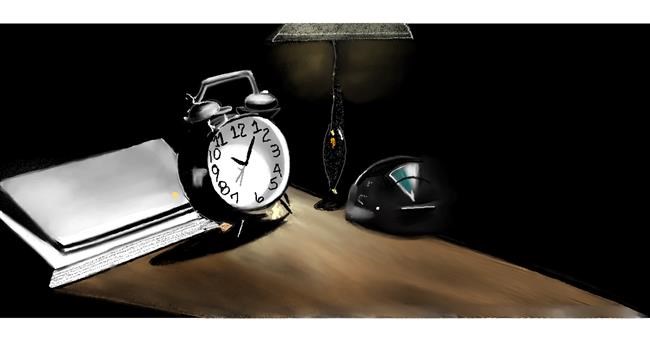Drawing of Alarm clock by Chaching