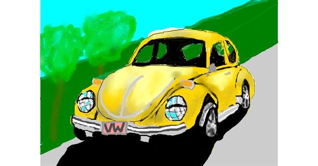 Drawing of Car by Debidolittle